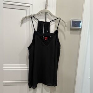 GUESS Black Lace Trim V Neck Cami Tank Top Women's‎ Size Medium